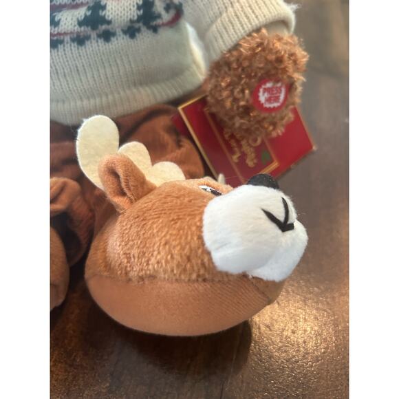 ⭐️ Vintage Avon Bear 06 Twas The Night Before Christmas Plush Reindeer Slippers - Picture 3 of 8